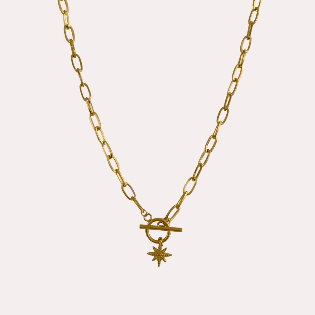 Collar Estrella ocho puntas dorado