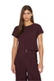 Polera Ana manga corta burdeo