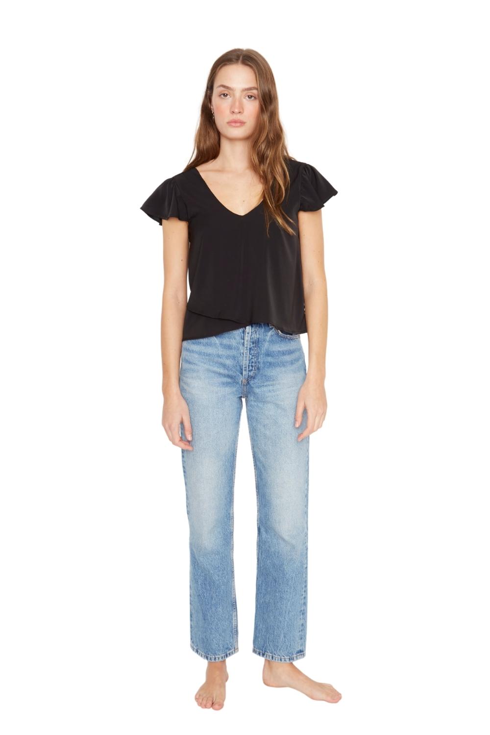 Polera Sara manga corta III negra