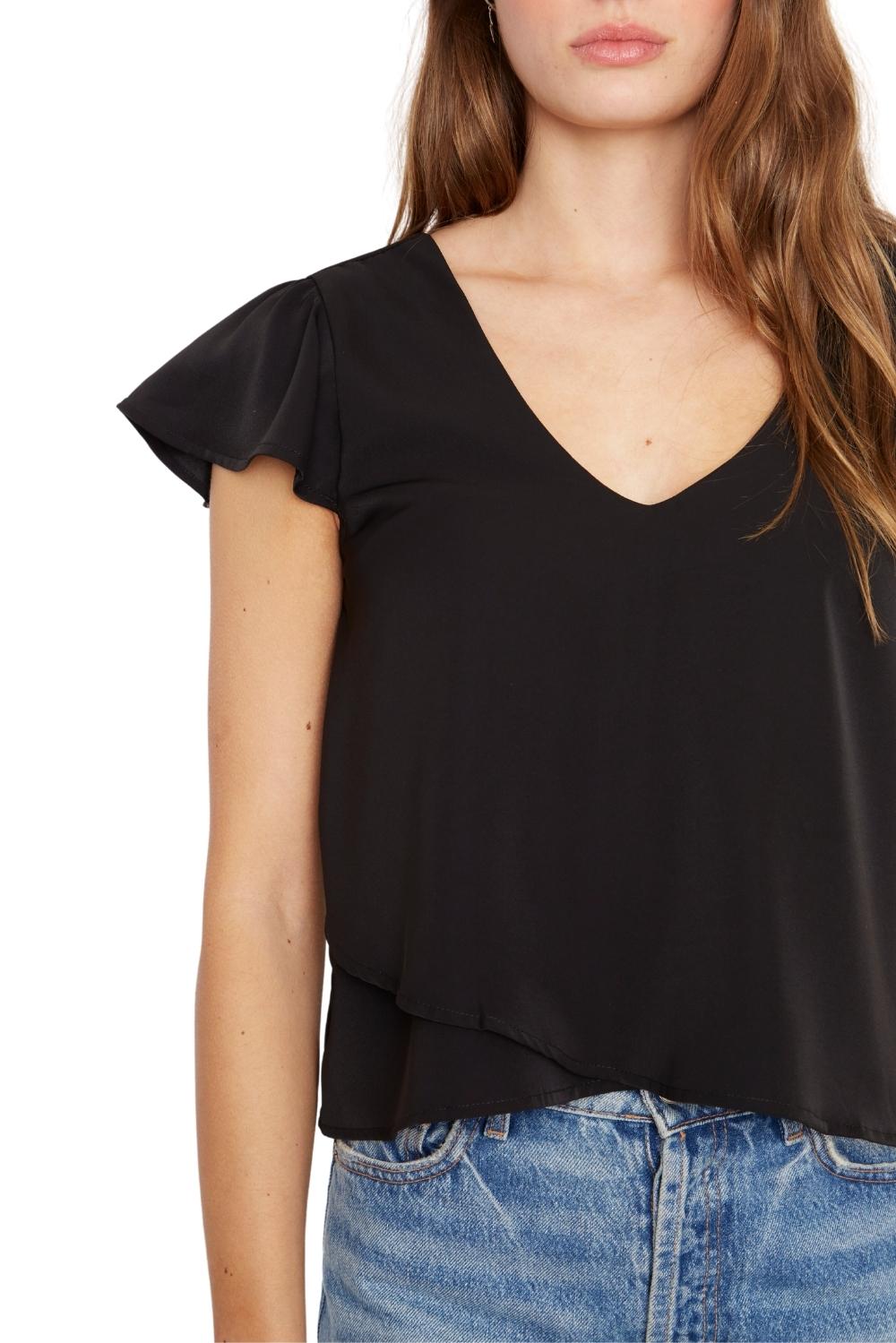 Polera Sara manga corta III negra