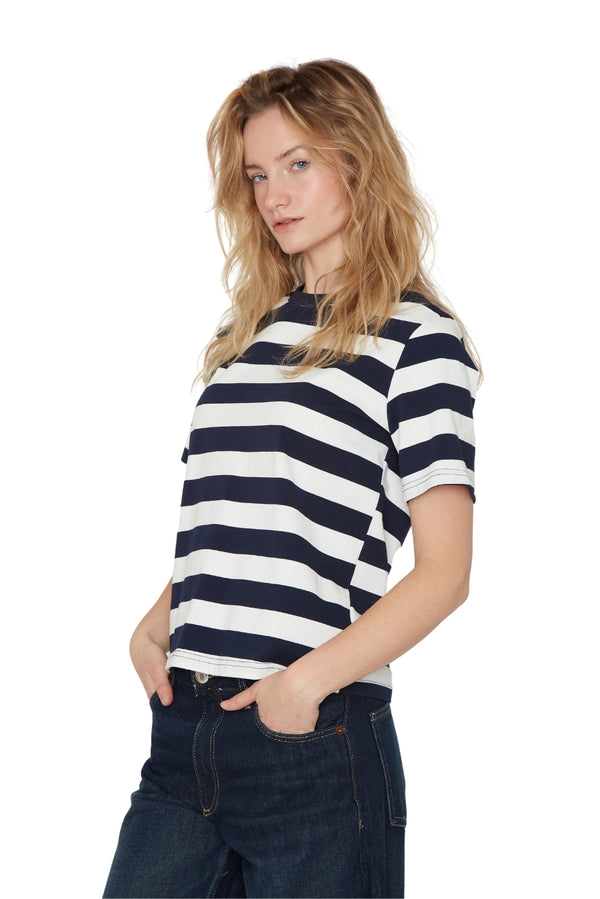 Polera Aspen rayas azul