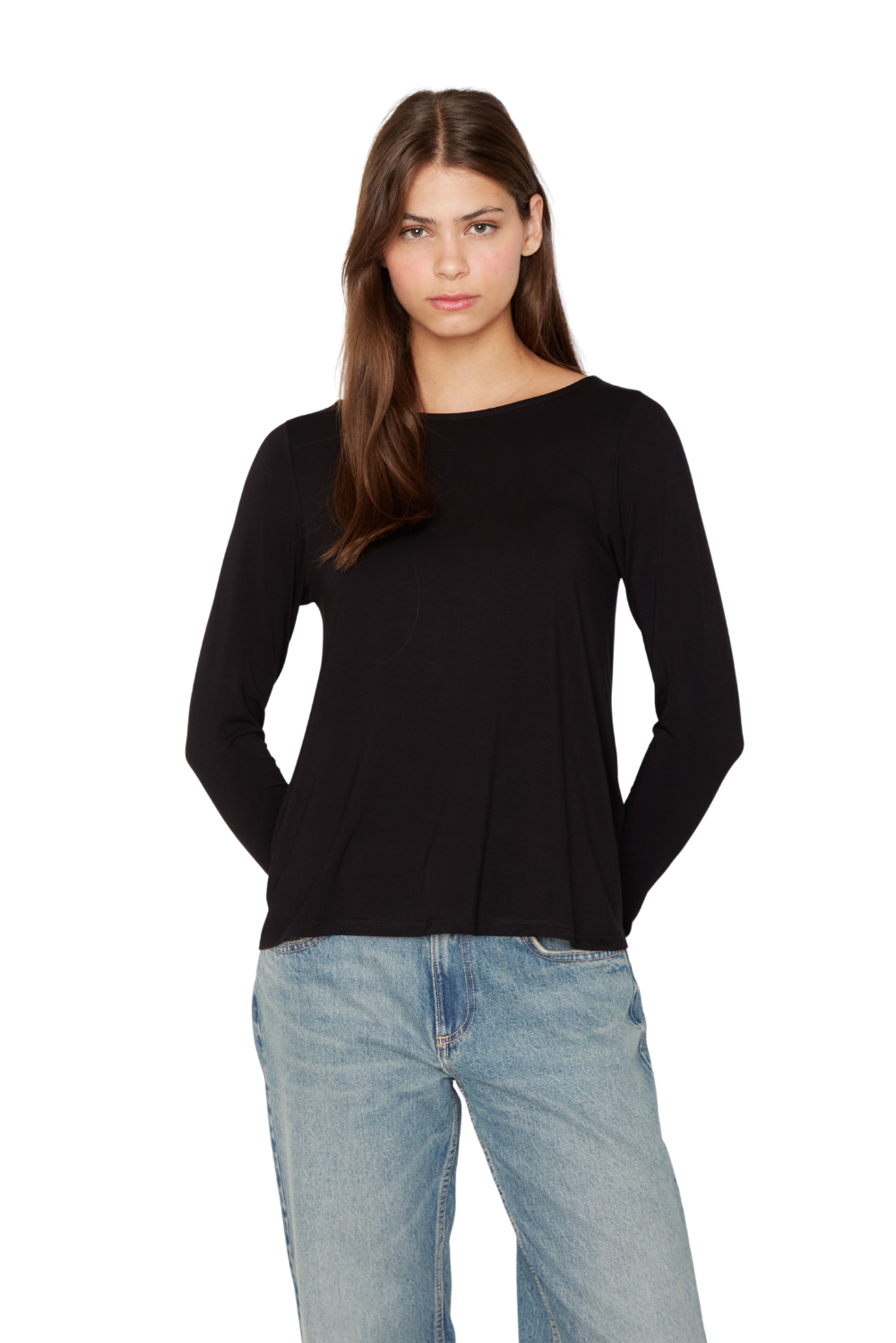 Polera Bianca campana negra