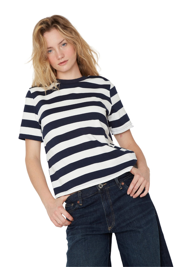 Polera Aspen rayas azul