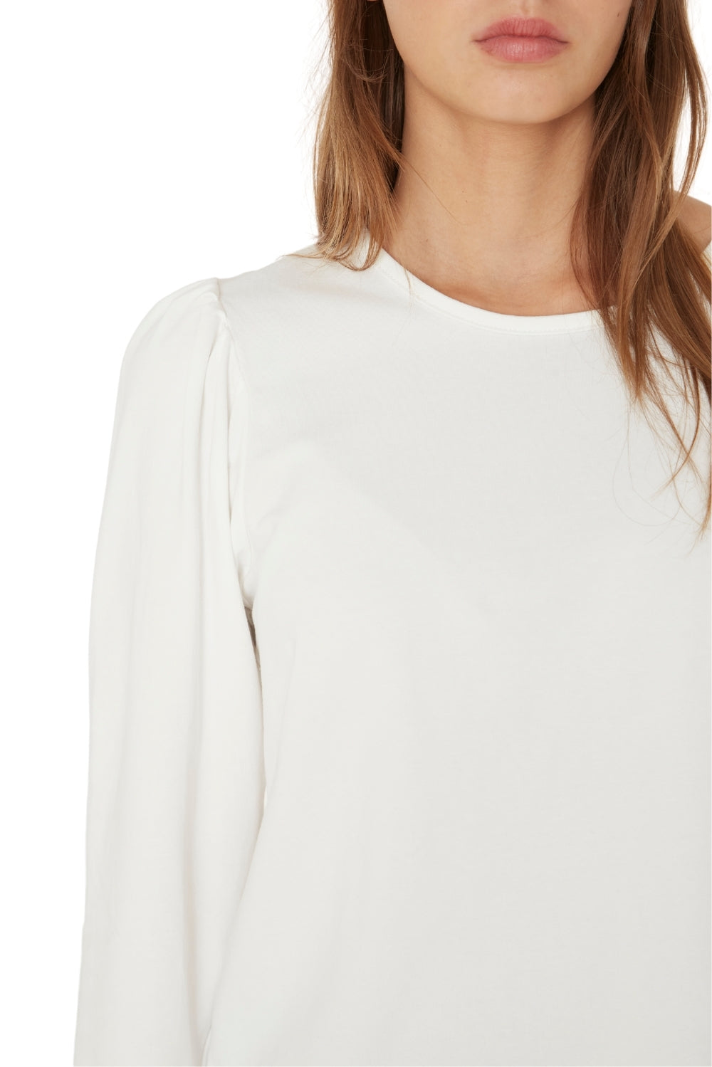 Polera Alicia manga larga blanca