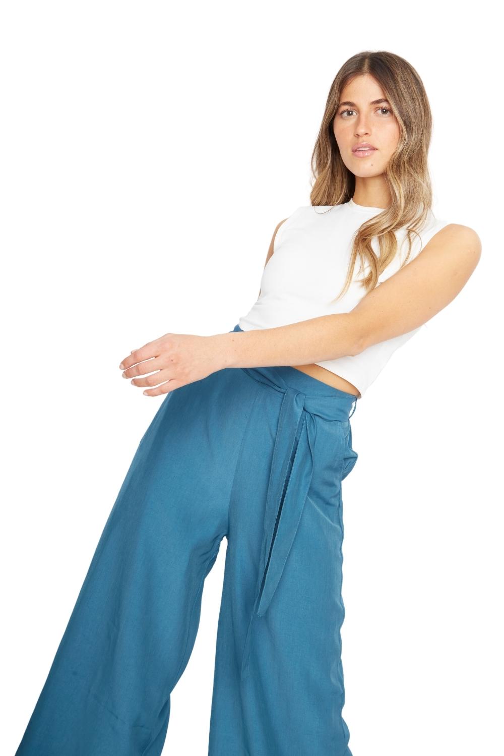 Pantalón Greta largo III petróleo