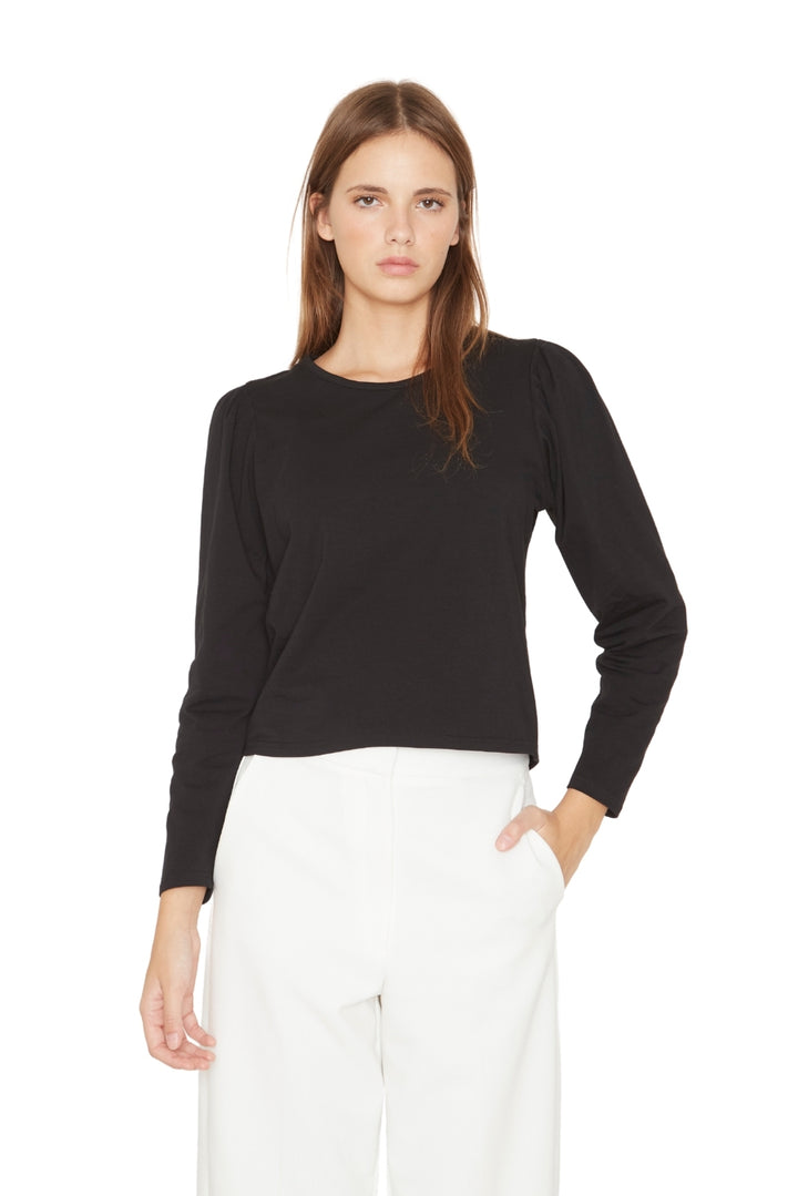 Polera Alicia manga larga negra