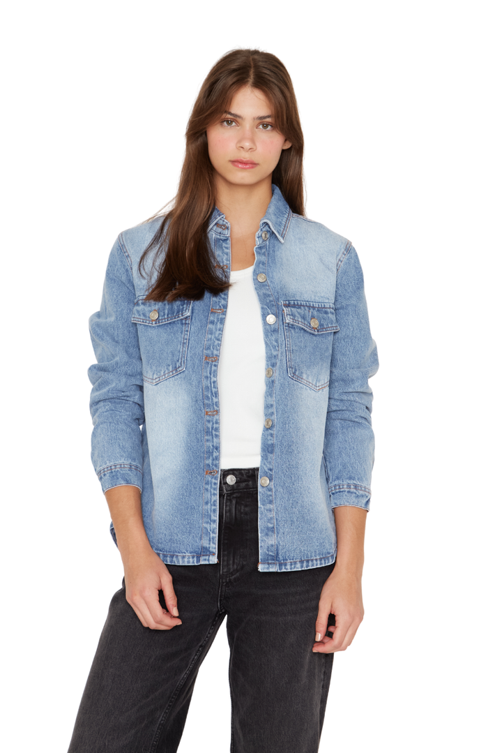 Camisa Porter Bolsillos azul