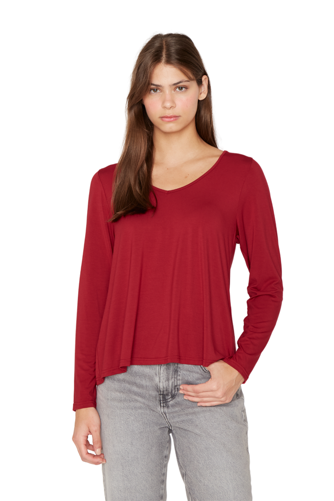 Polera Frida cherry