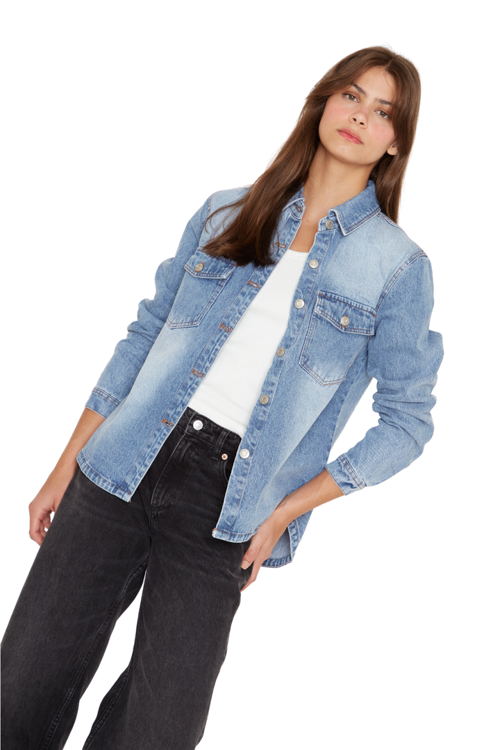 Camisa Porter Bolsillos azul