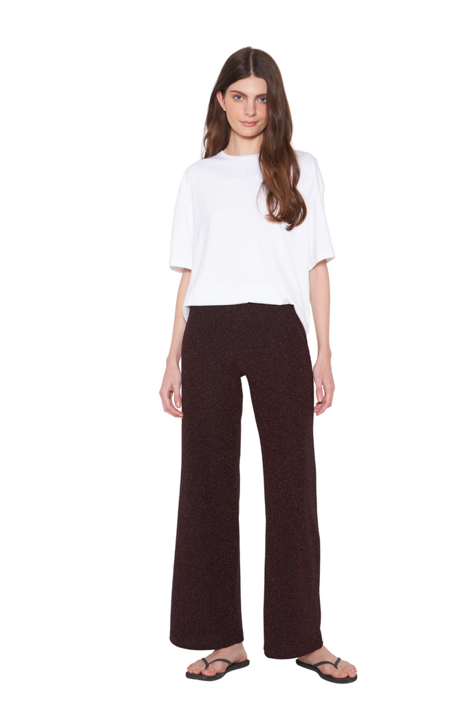 Pantalón Glitter burdeo