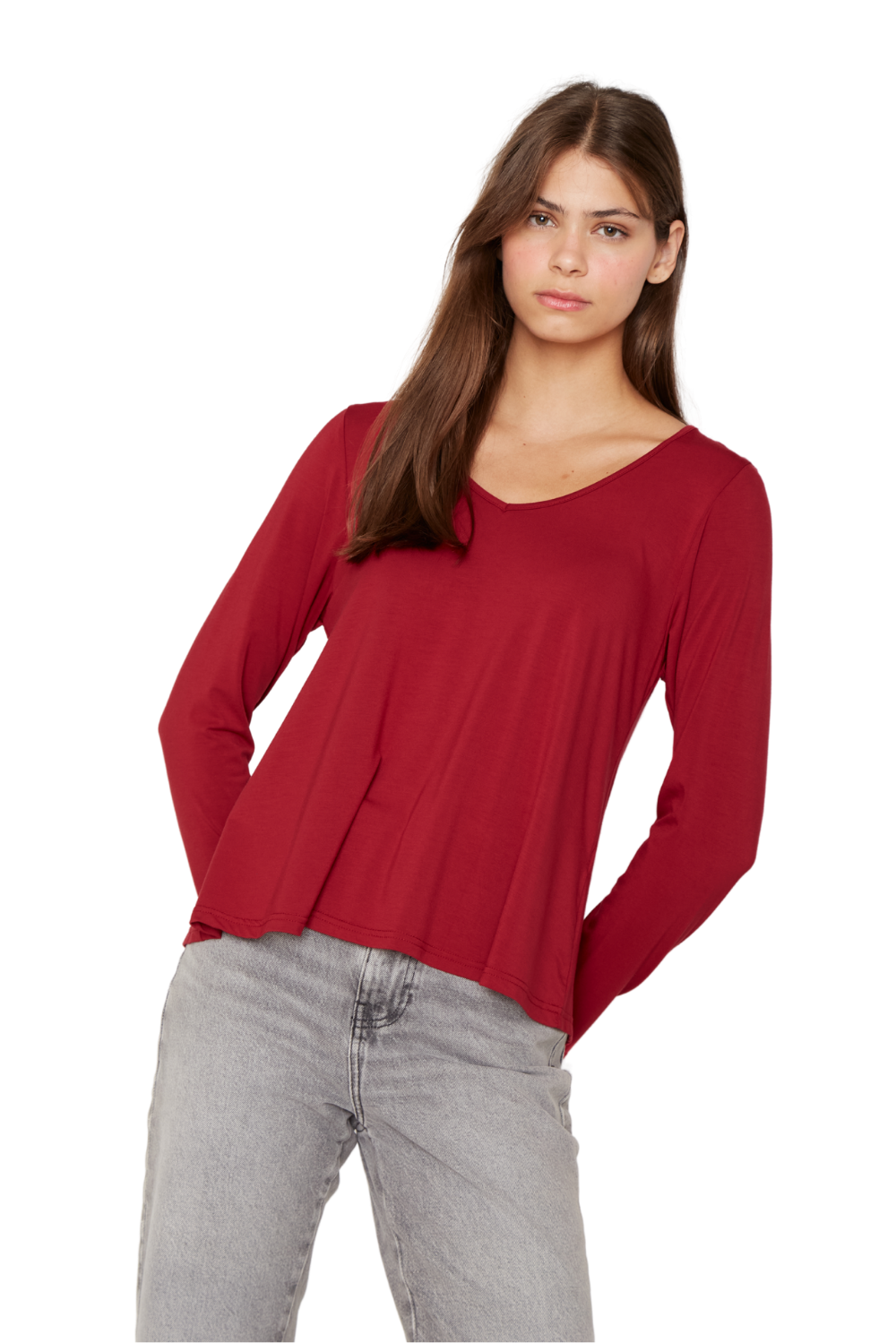 Polera Frida cherry