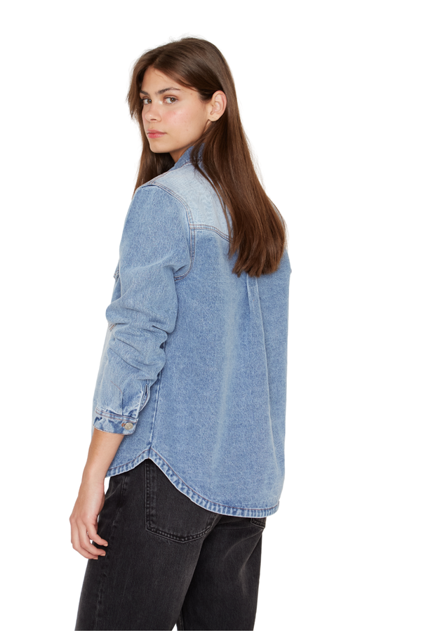 Camisa Porter Bolsillos azul