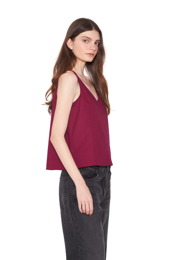 Polera Lino cherry