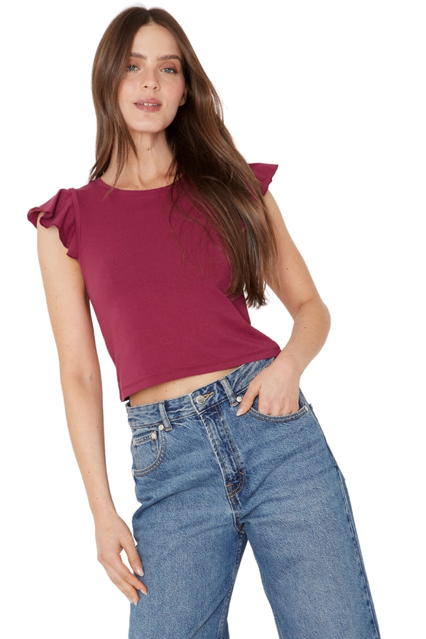 Polera Gracia alitas III uva