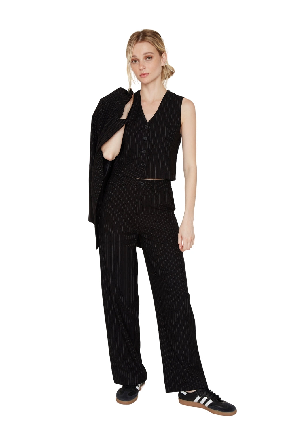 Vest Owen rayas negro