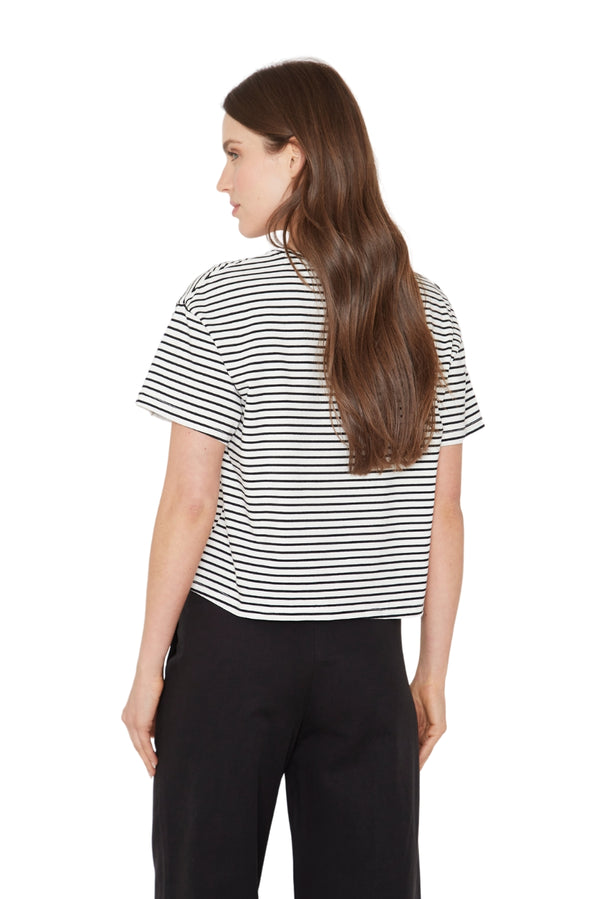 Polera Ara blanca y negra