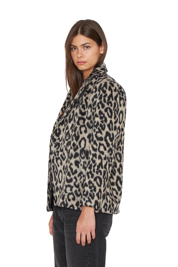 Abrigo Gala animal print gris