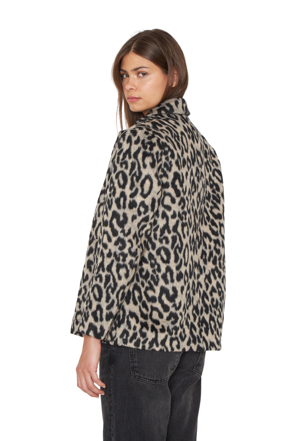 Abrigo Gala animal print gris