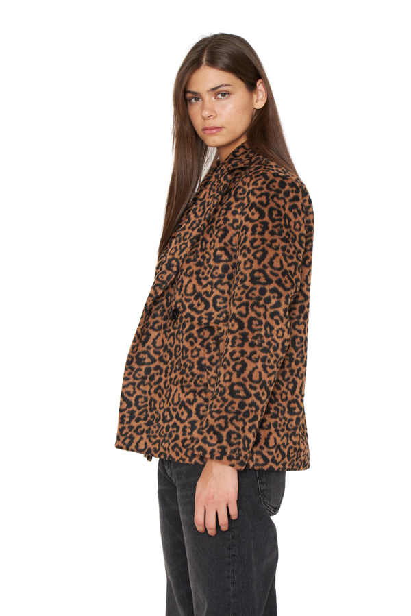 Abrigo Gala animal print camel
