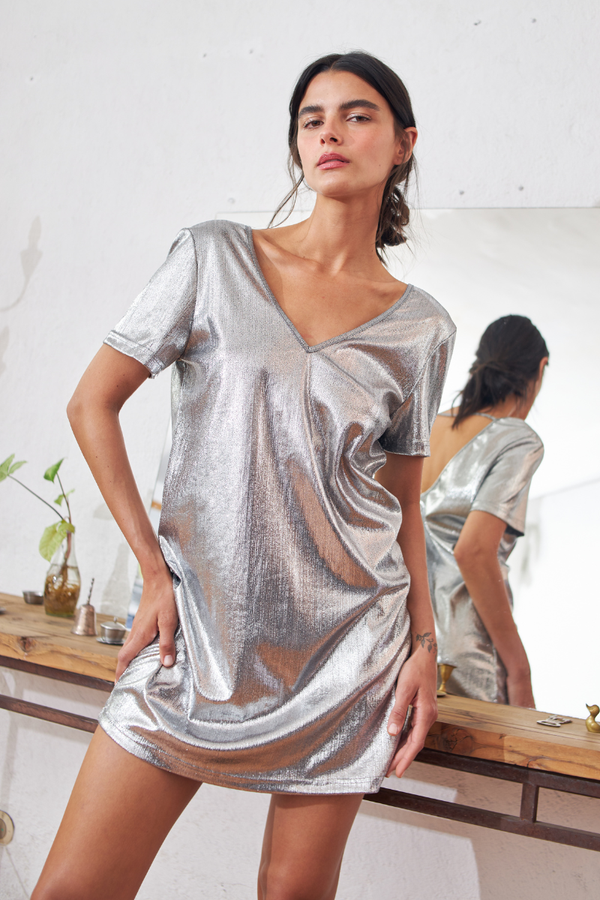 Vestido Night plateado