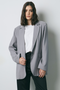 Blazer Oxford rayas gris