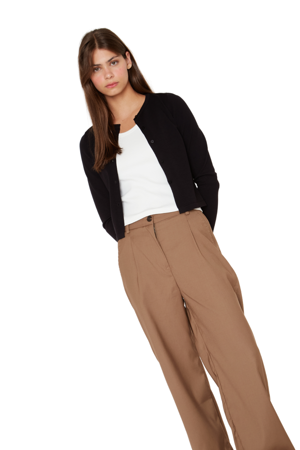 Pantalón Pockets café