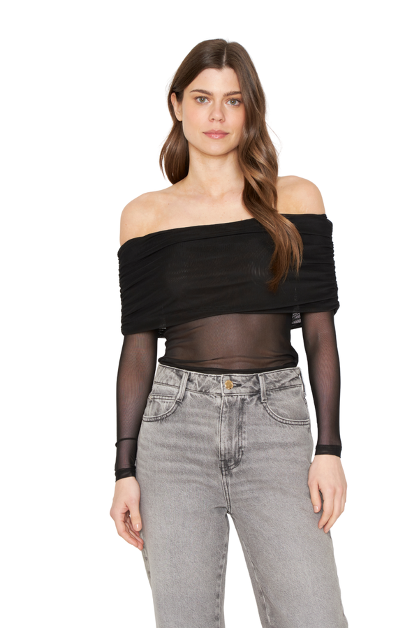 Polera Hombros Net negra