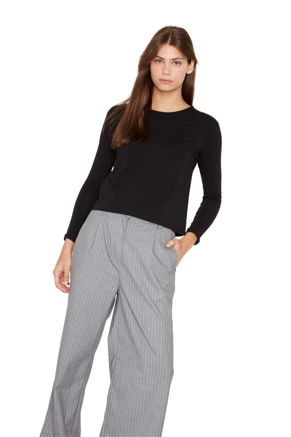 Pantalón Porter líneas gris