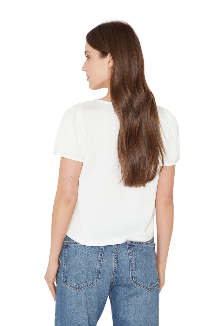 Blusa Olivia satin blanca