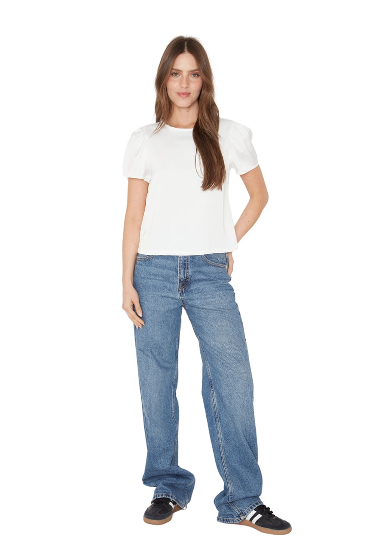 Blusa Olivia satin blanca
