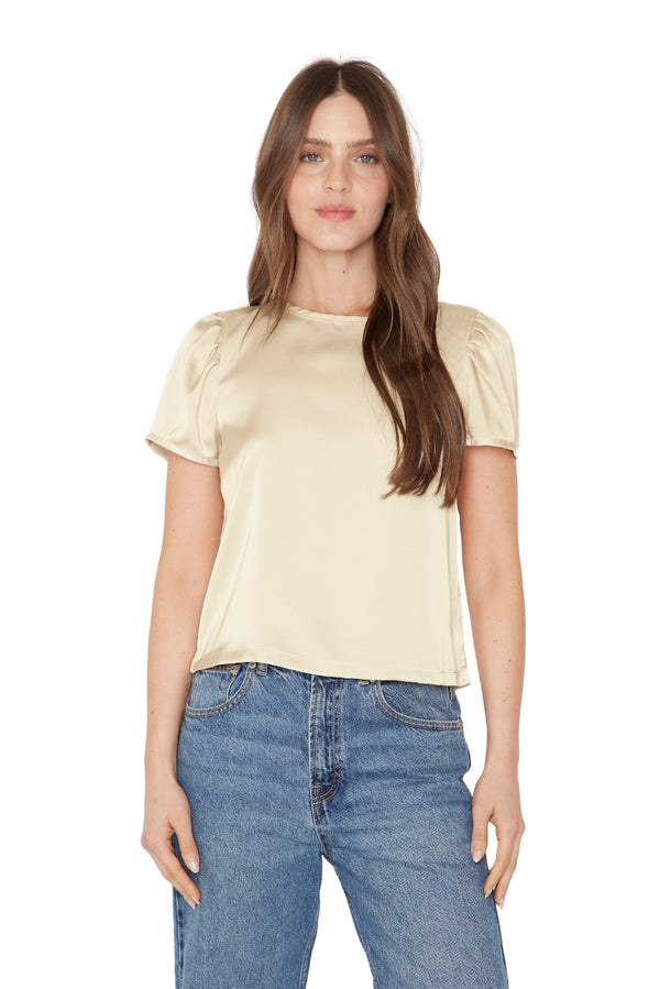 Blusa Olivia satin dorada