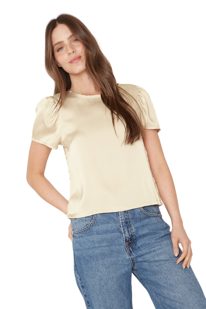 Blusa Olivia satin dorada