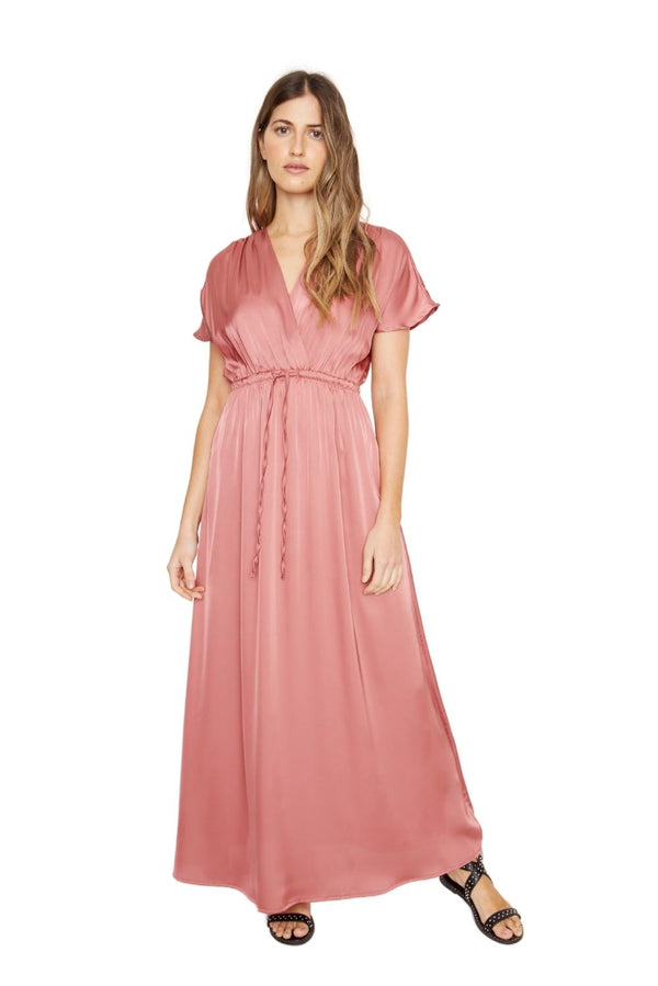 Vestido Lucila satin cobre