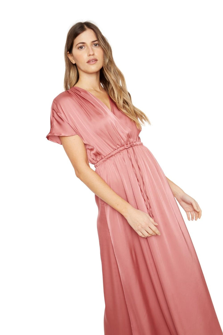 Vestido Lucila satin cobre
