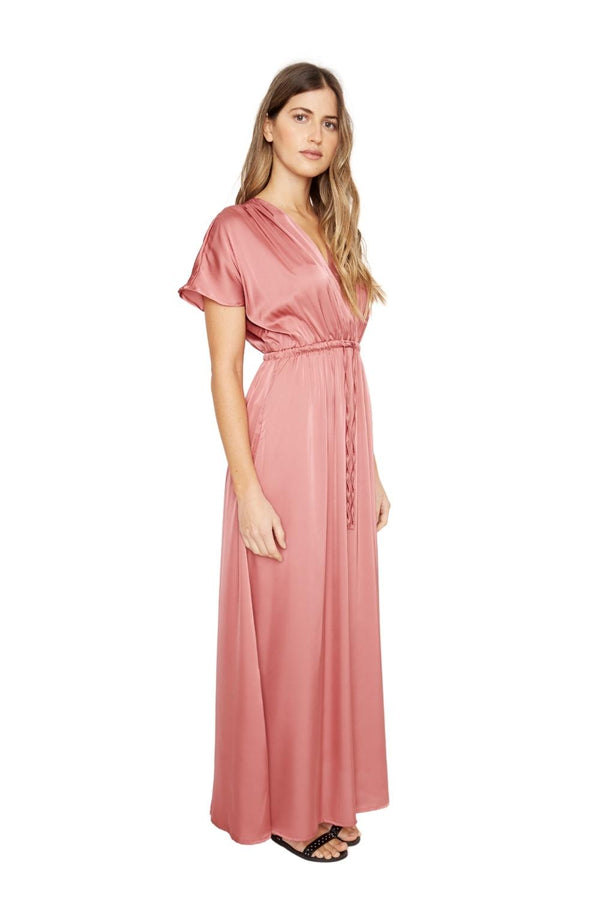 Vestido Lucila satin cobre