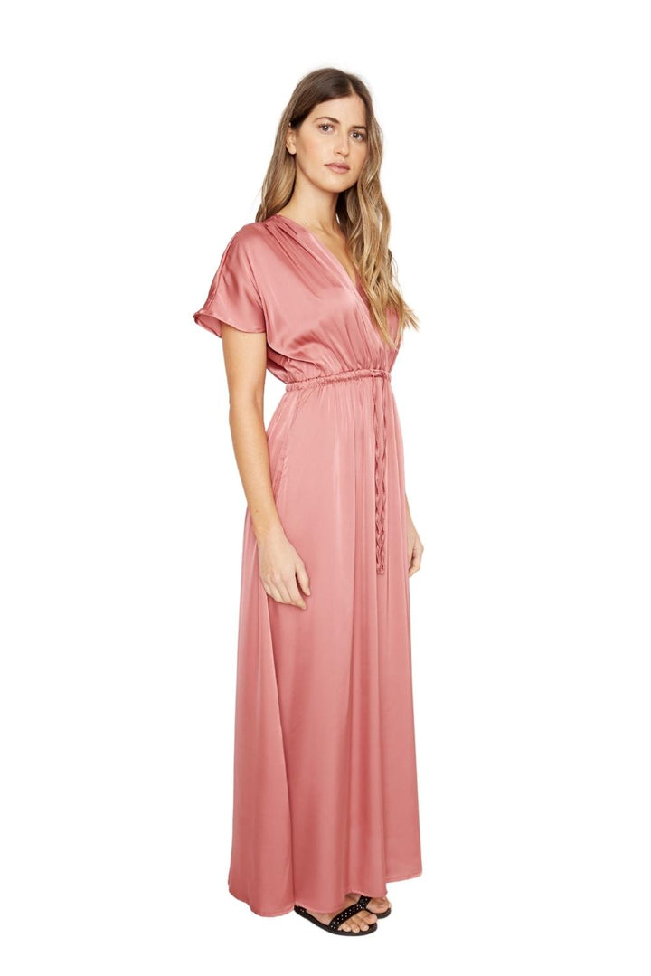 Vestido Lucila satin cobre