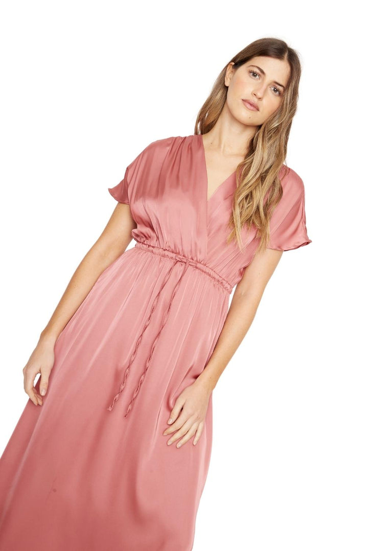 Vestido Lucila satin cobre