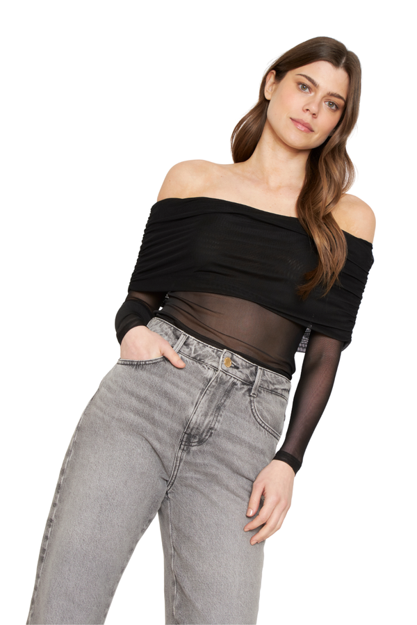 Polera Hombros Net negra