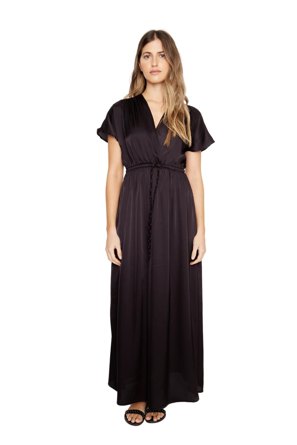 Vestido Lucila satin negro