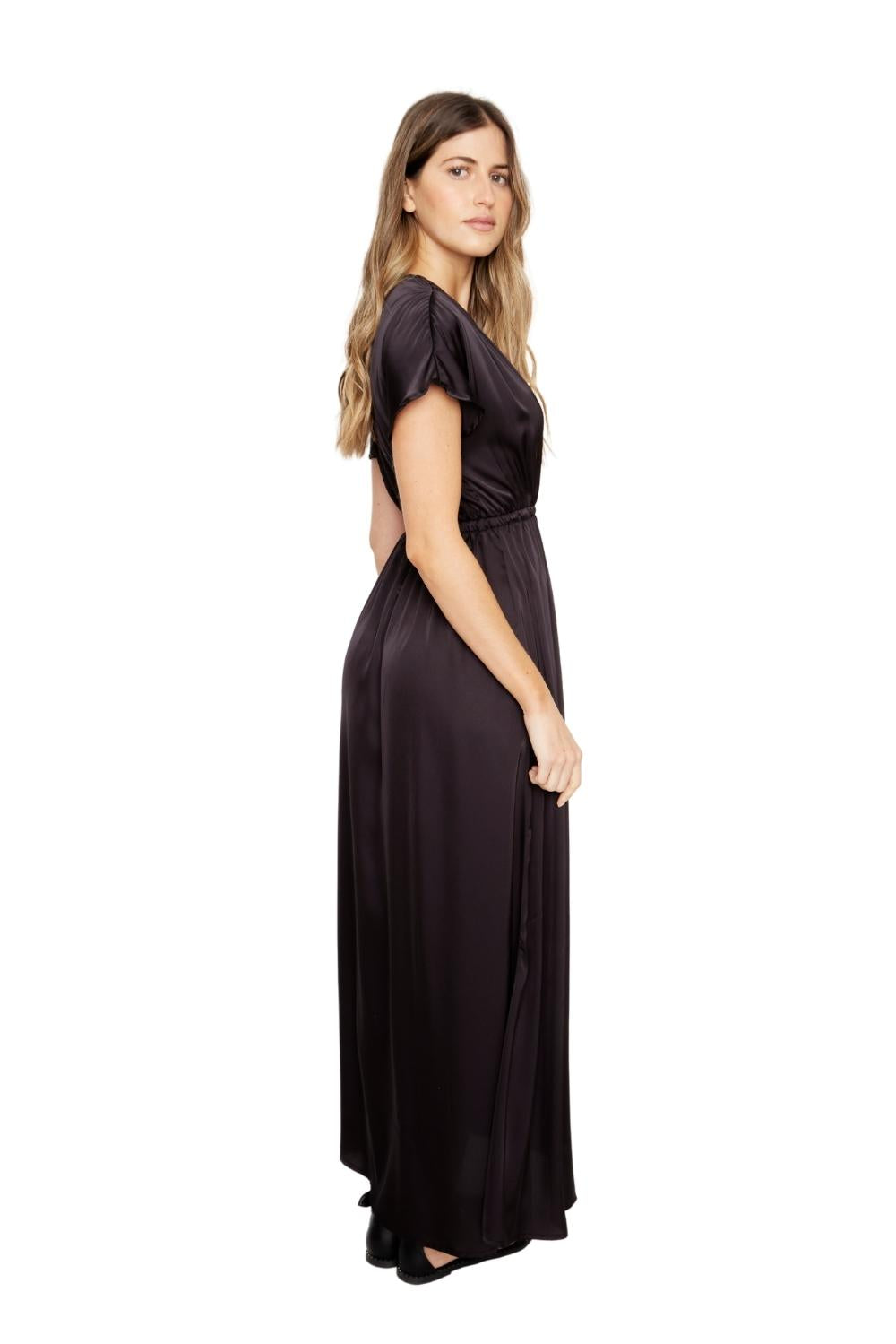 Vestido Lucila satin negro