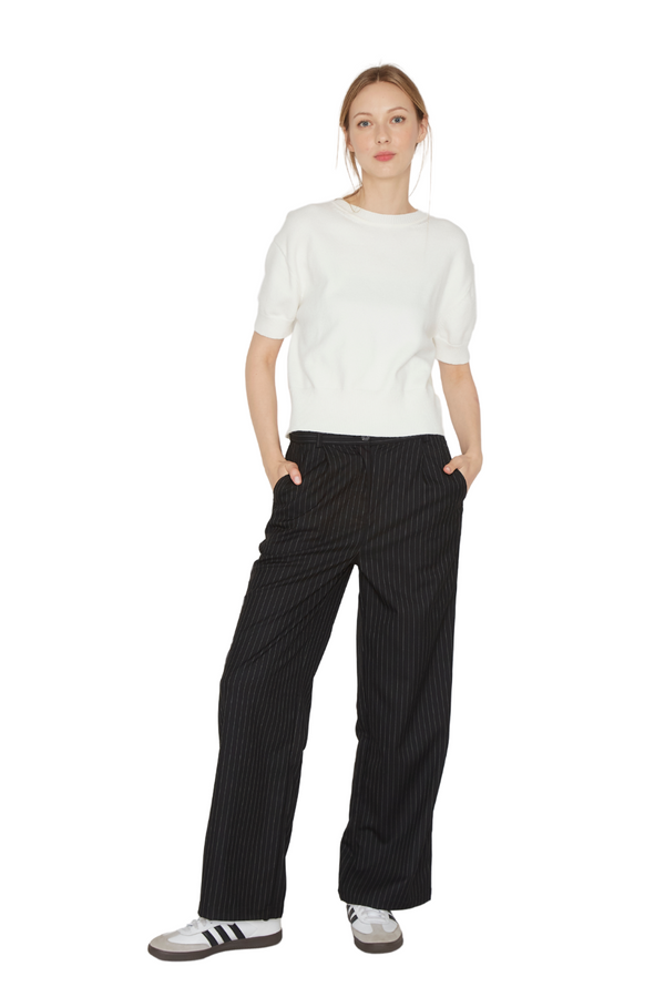 Pantalón Porter líneas negro