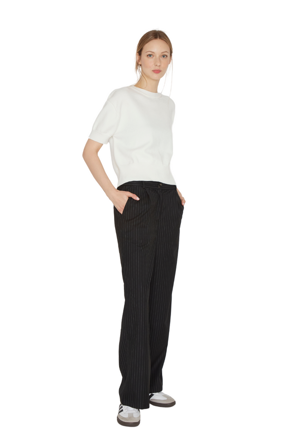 Pantalón Porter líneas negro