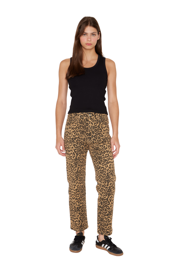 Pantalon Animal Print camel