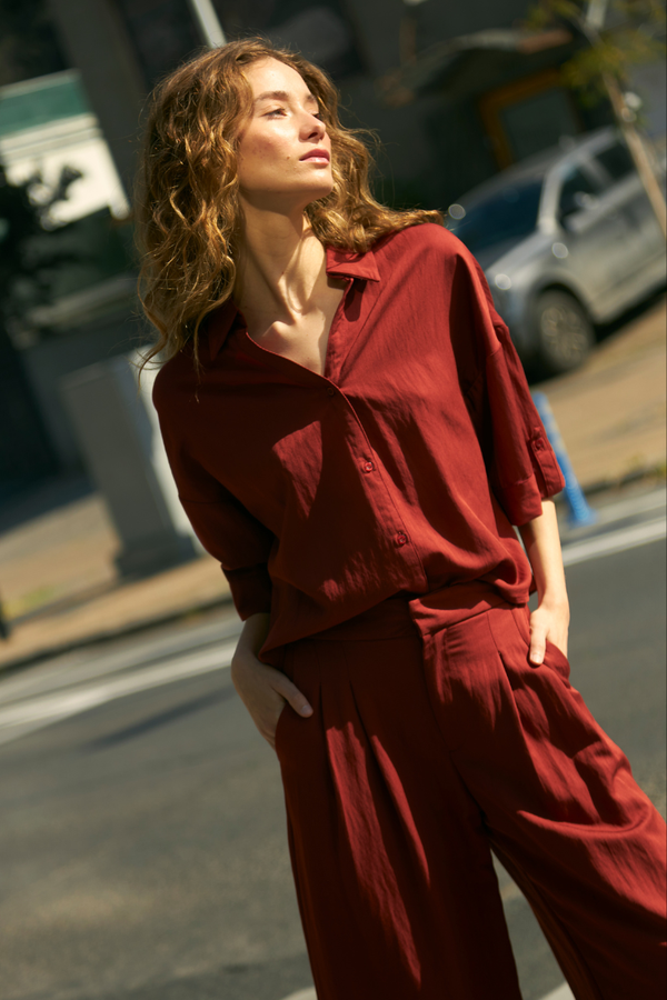 Blusa Elena terracota
