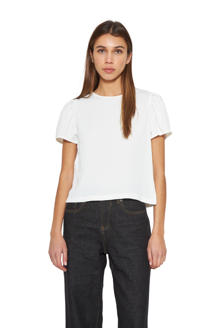 Blusa Olivia Satin blanca