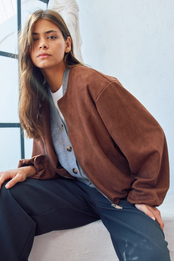 Chaqueta Bimba café