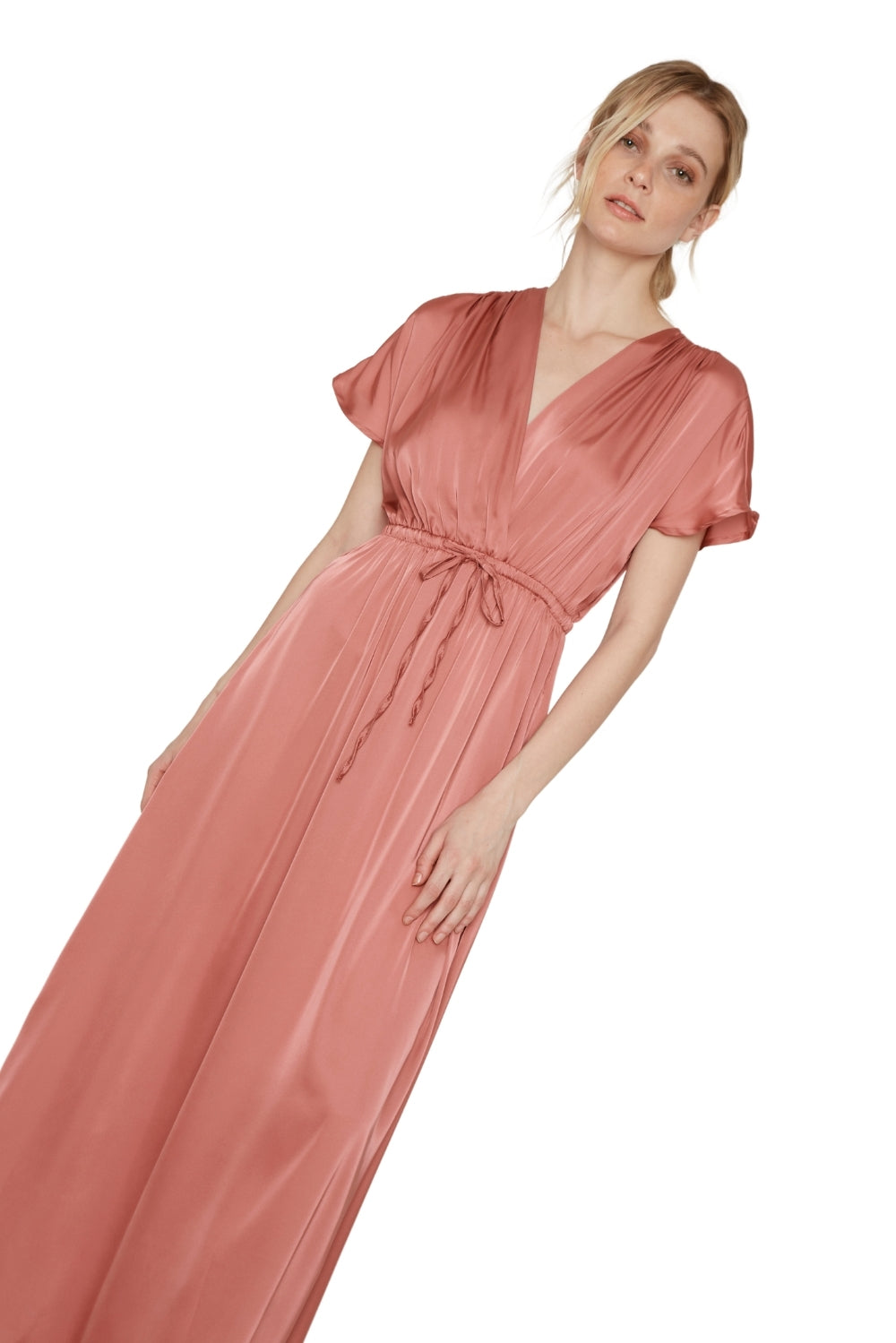 Vestido Lucila satin cobre