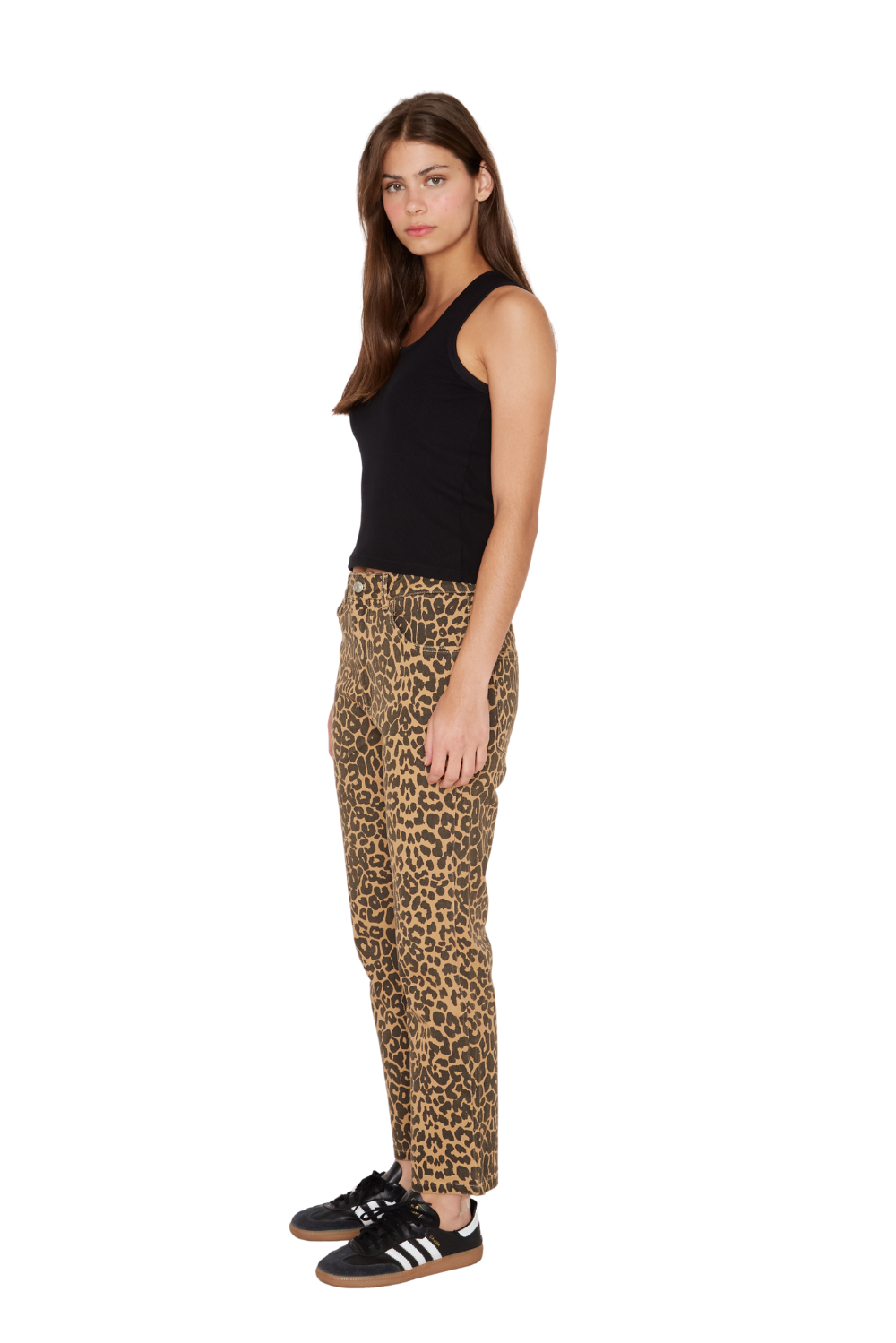 Pantalon Animal Print camel