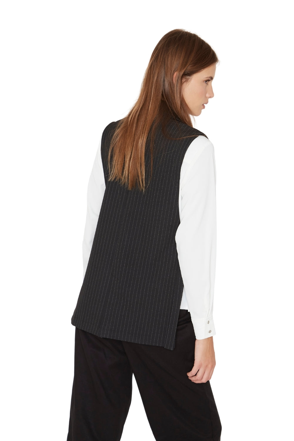 Blazer Owen rayas gris sin manga