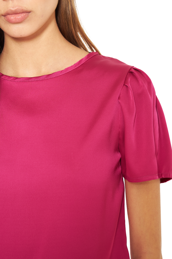 Blusa Olivia satin fucsia
